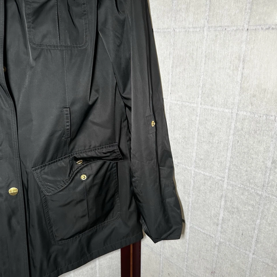 Ellen Tracy 户外轻便雨衣带隐藏式连帽,M 码 — 第 4/4 张图片