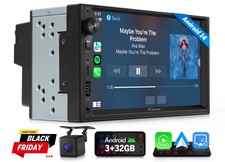 CAM+ 7" IPS Android Auto 14 Double DIN Apple CarPlay Sat Nav Car Radio Head Unit