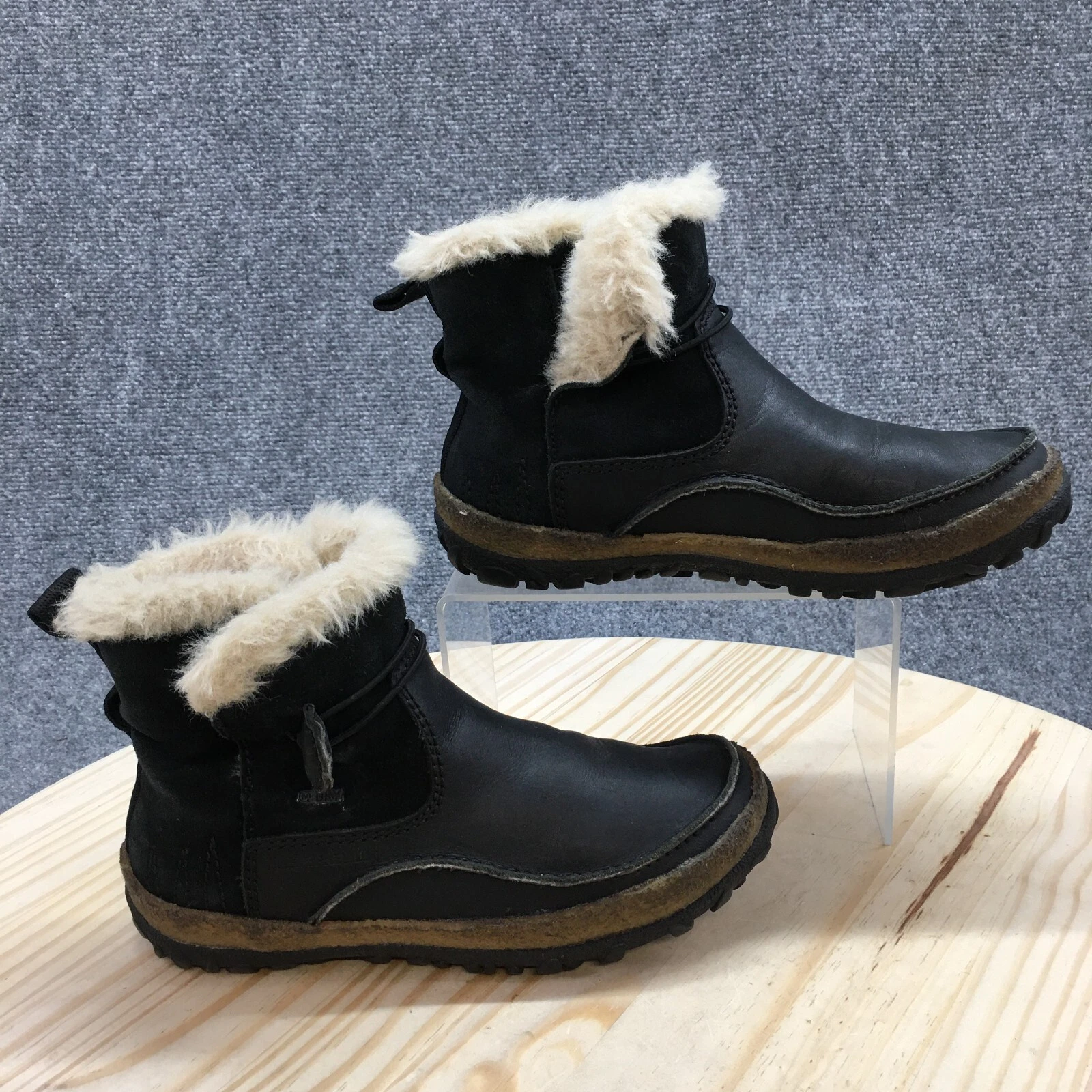 Merrell Waterproof Snow Boots Womens 5.5 Tremblant Black Leather Faux Fur J45728