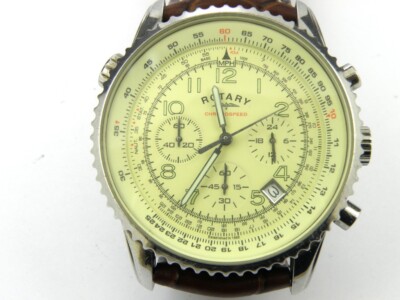 Rotary Chronospeed Cream Men's Watch - GS03447-08 for sale online