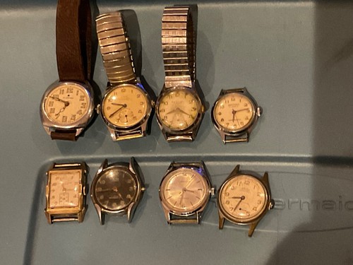 Vintage Bertmar Elgin Ralco etc. Men’s Large Lot Of 8 Watches