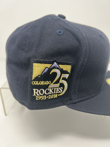 Colorado Rockies - New Era Hat Club Fitted Hat - Size 7 1/2 - Navy Gold - Picture 3 of 8