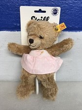 Steiff Original Sleep Well Teddy Bear with Music Box Pink Dress New With Tags