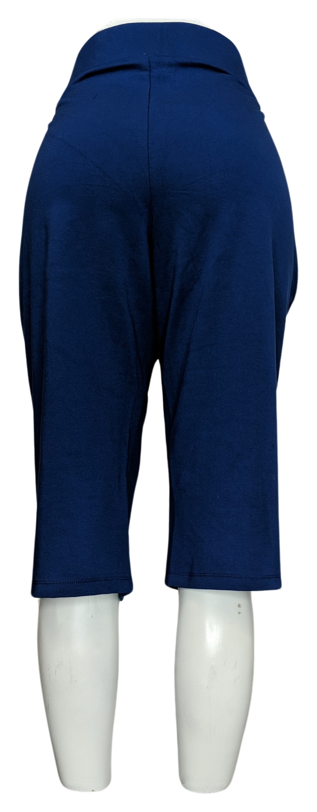 Denim & Co. Active French Terry Cargo Capri Pants Women's Sz L Blue eBay