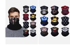 6Pcs Face Mask Sun Shield Neck Gaiter Neckerchief Bandana Headband SkullSeries 2