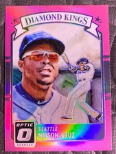 2016 Panini Optic Baseball Pink Diamond Kings #25 Nelson Cruz Seattle Mariners