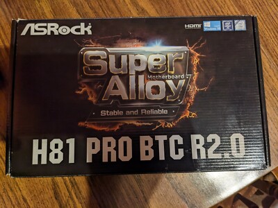 ASRock H81 Pro BTC 6 PCIE for Crypto with Intel i3-4130 and 16GB RAM ETH ETC