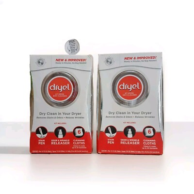 Dryel at Home Dry Cleaner Starter Kit with  Cleaning Cloths Fresh Scent Lot Of 2