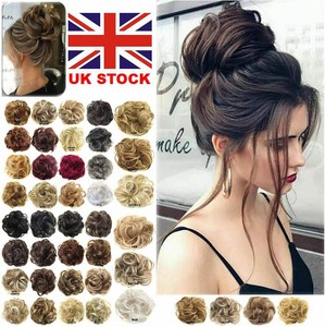 Uk Curly Messy Bun Hair Piece Scrunchie Updo Cover Hair
