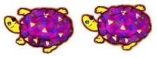 turtle fabric applique iron on triangle not embroidered 2 inch 2pc USA