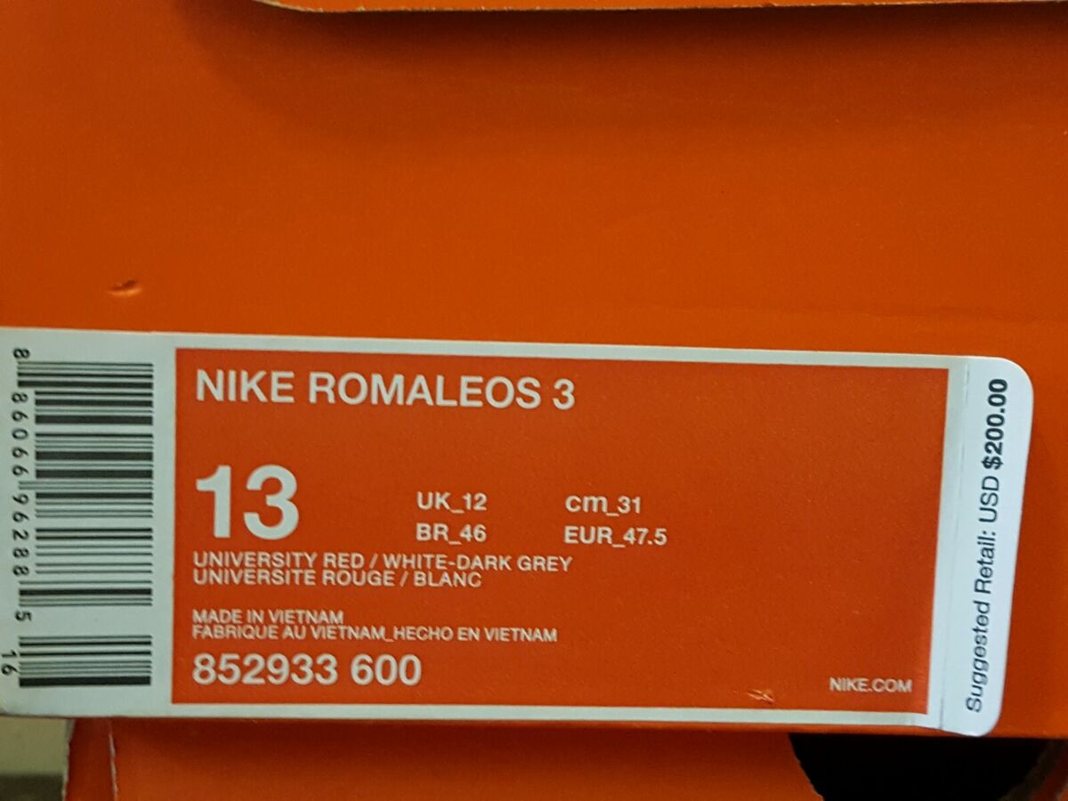 Nike Romaleos 3 University Red /Black 852933-600 Men's Nike Romaleos 3 University Red /Black 852933-600 Men's