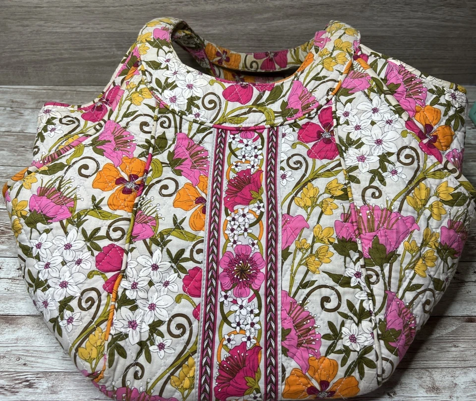 Vera Bradley Tea Garden Large Tote Purse  w/Matching Wallet / RETIRED Print - Image 4 of 4