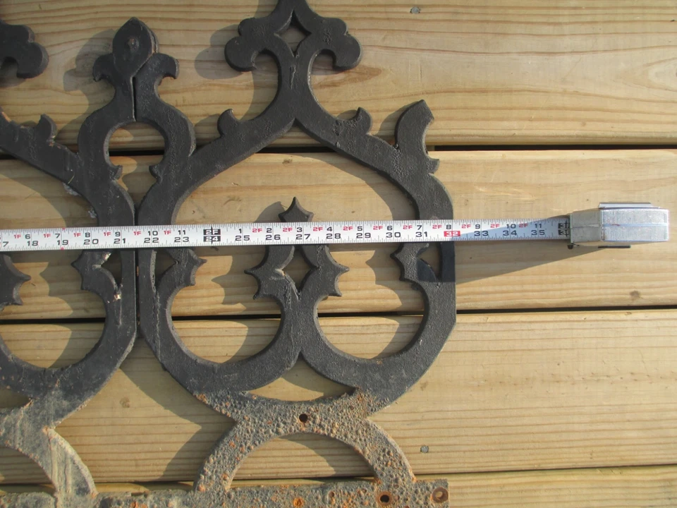 Cerca de hierro fundido ornamental arquitectónico vintage viudas paseo patio salvamento DK Foto 3 de 4