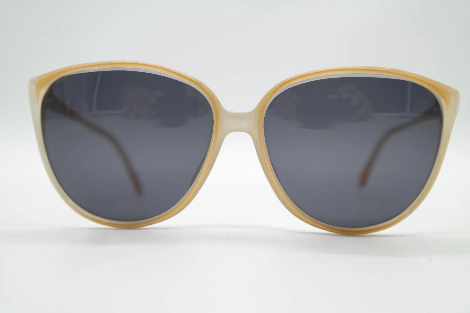 Vintage Zeiss 1569 8312 Braun Beige Oval Sunglasses Glasses NOS