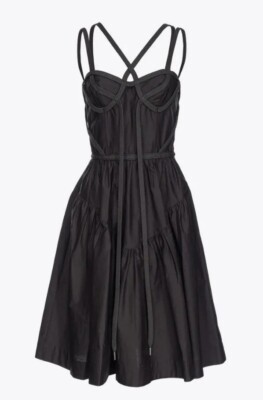 pinko party dress PINKO off-shoulder Slit Dress | Black