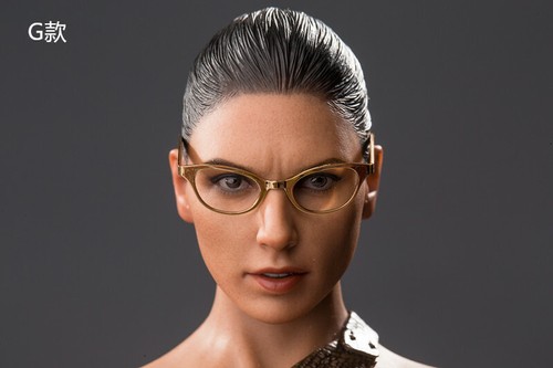 JIAOU DOLL 1:6 Gold Glasses Model Props For 12" Female Soldier Figure Head Toys - 第 2/6 張圖片