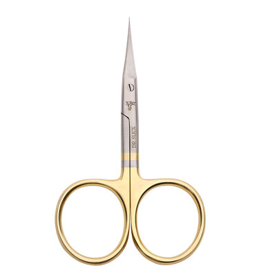Dr. Slick 4'' Micro Tip All Purpose Scissors Serrated Straight Blade Gold