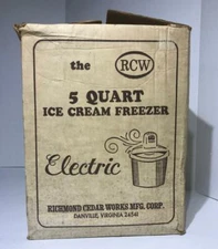 Vintage Richmond Ice Cream Freezer Maker / Electric 5 Quart IN FACTORY BOX 