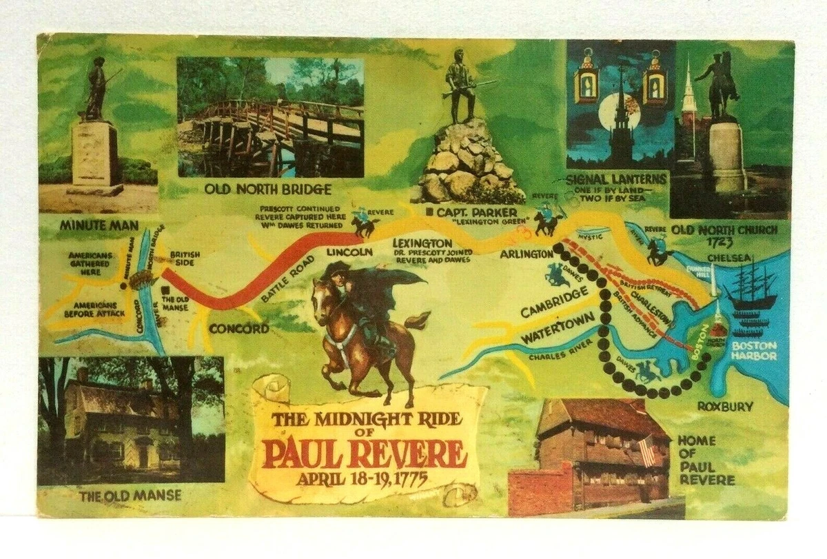 paul reveres ride map