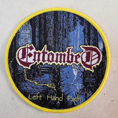 ENTOMBED - Left Hand Path - (Round, Yellow Border) Woven Patch