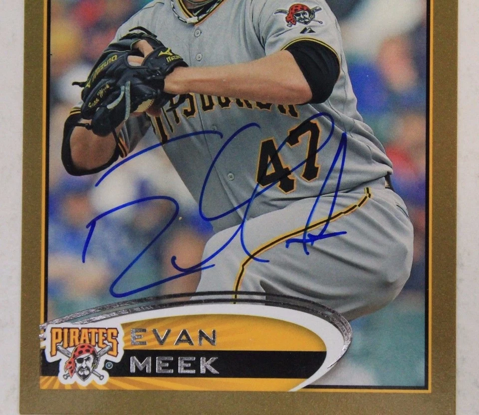 Pittsburgh Pirates Evan Meek Signed 2012 Topps Autograph Card #473 GOLD 106 - Image 3 of 3