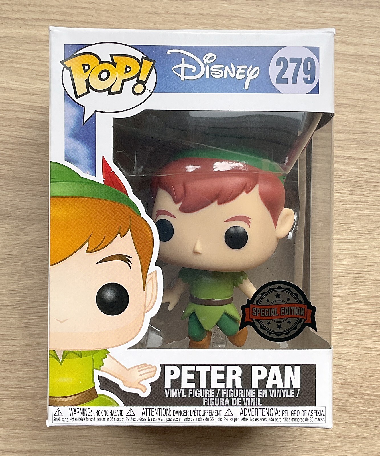Funko Pop Disney Peter Pan Flying #279 (Daños En Caja) + Protector Gratuito