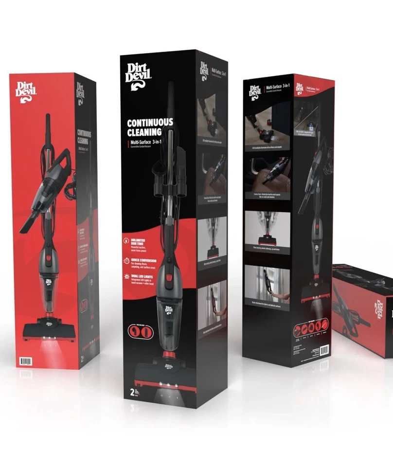 Dirt Devil 3-in-1 Lightweight Corded Upright and Handheld Multi-Surface Vacuum - Image 3 of 3