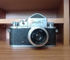 Zenit-C Vintage 35 mm SLR Camera Industar-50 50mm f3.5 Lens Soviet USSR TESTED