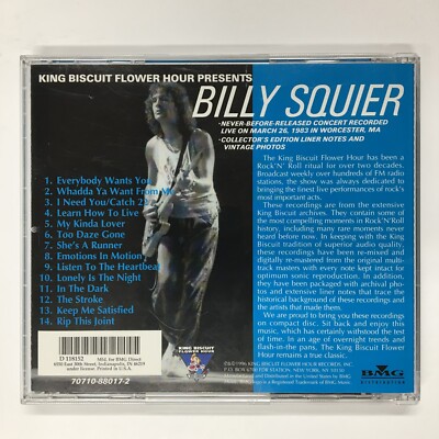King Biscuit Flower Hour: Billy Squier (CD, 1996) 707108801729| eBay