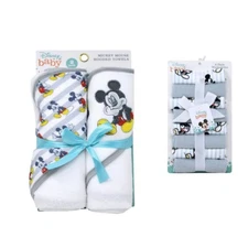 Disney Baby Mickey Mouse 2-Pack Hooded Towels & 8-Pack Washcloths Set