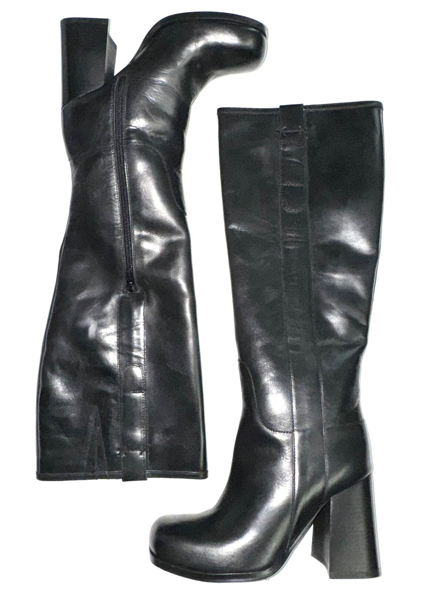 新着☆超クラシック【Free People】 Naomi Tall Heel Boots Free People Naomi Tall Heel Boots Women's 6.5 Black Leather