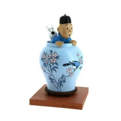 Tim und Struppi - Tintin in Vase Blaue Lotus Figur 46401 22,5 cm Neu/OVP