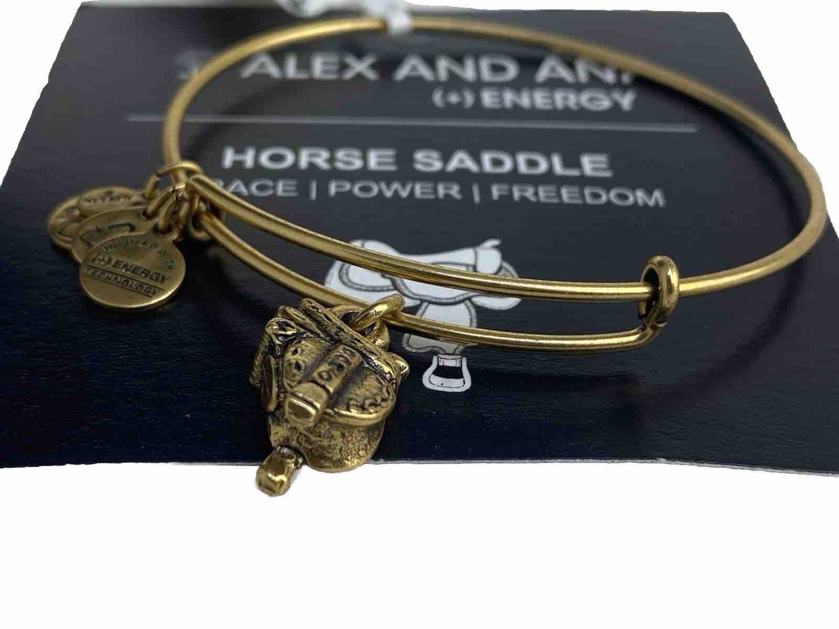 ALEX AND ANI CHARM Adj BRACELET HORSE SADDLE Rafaela Gold Grace