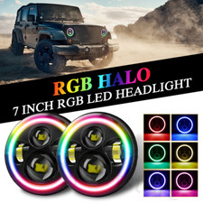 7 Inch Rgb Round Led Headlight Halo Angel Eyes Drl For Ford Mustang 1964-1973 7 Inch Rgb Round Led Headlight Halo Angel Eyes Drl For Ford Mustang 1964-1973