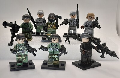SALE! WW2 Army military soldier minifigures with weapons