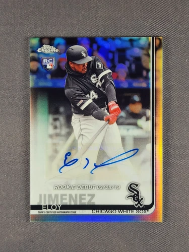 2019 Topps Chrome Update #RDA-EJ Eloy Jimenez Rookie Debut Refractor Auto