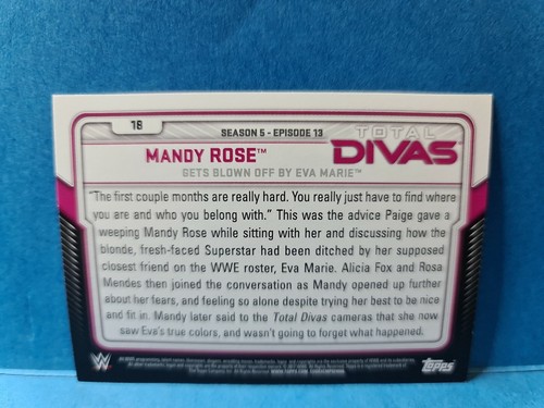 MANDY ROSE🏆2017 WWE Topps TOTAL DIVAS #18 Wrestling Card 🏆FREE POST - Picture 2 of 2