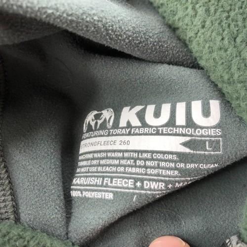 Kuiu Hoodie Mens Large Green Strong Fleece 260 Zip T 1/2 Zip Outdoors - Picture 7 of 12