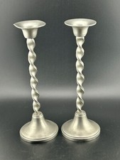 Harald Buchrucker Kerzenleuchter Reinzinn German Pewter Candle Holders Vtg
