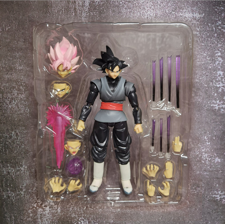 Anime DBZ sh figuarts Black Son Goku Zamasu action PVC FIGURE GIF&