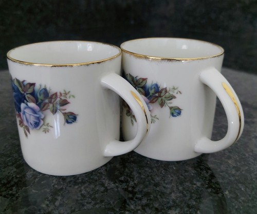 royal albert moonlight rose 2 Coffee Mugs NEW ! RARE - Picture 8 of 15
