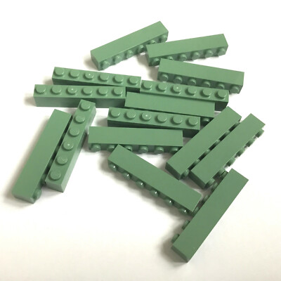 15 Lego Bausteine 1x6 sandgrün NEU Grundsteine Basic Steine 3009