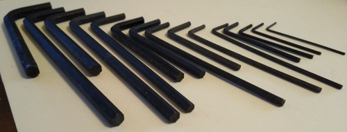 S-K 19715 Black L Shaped Hex Key Set 15 pc Original Green Pouch - Picture 3 of 9