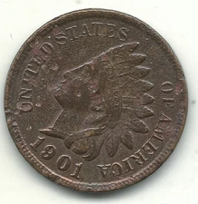 VINTAGE XF DETAILS 1901 INDIAN HEAD CENT COIN-OLD US COIN-POROUS-AGT253