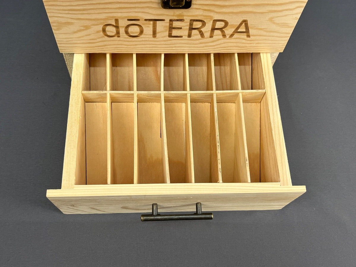 doTerra Bamboo Storage Box, Holds 45 bottles and 14 Roller