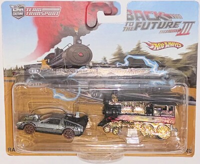 Time Machine w/Train Custom Hot Wheels Team Transport Set 