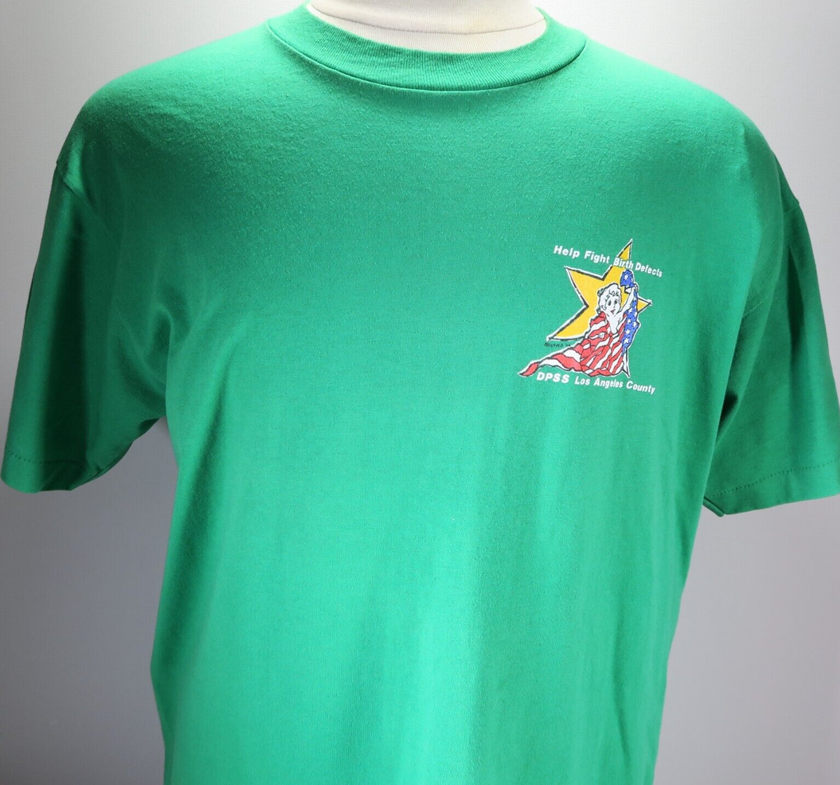 Vintage 1994 March of Dimes Walk America Green Single Stitch T