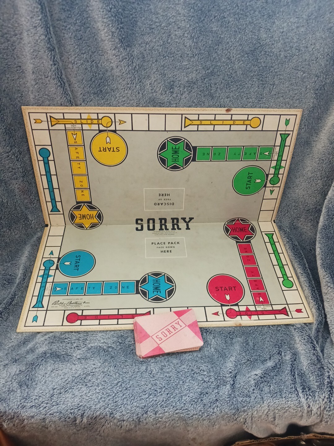 Parker Bros 1950 Sorry Board With Cards