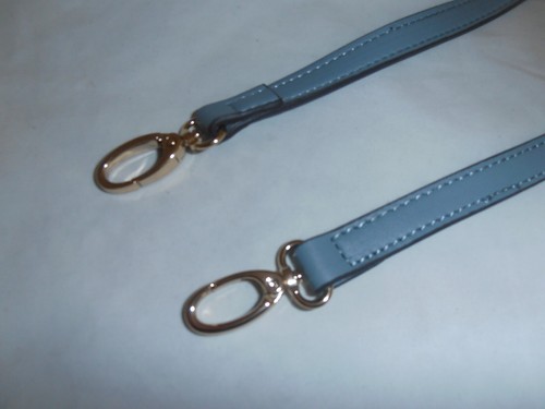 Light blue shiny brass 20" to 24" drop 5/8" wide Shoulder bag Strap only - Picture 4 of 4