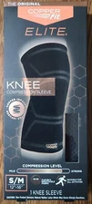 Elite Copper Fit Knee Compression Sleeve Small Medium S/M